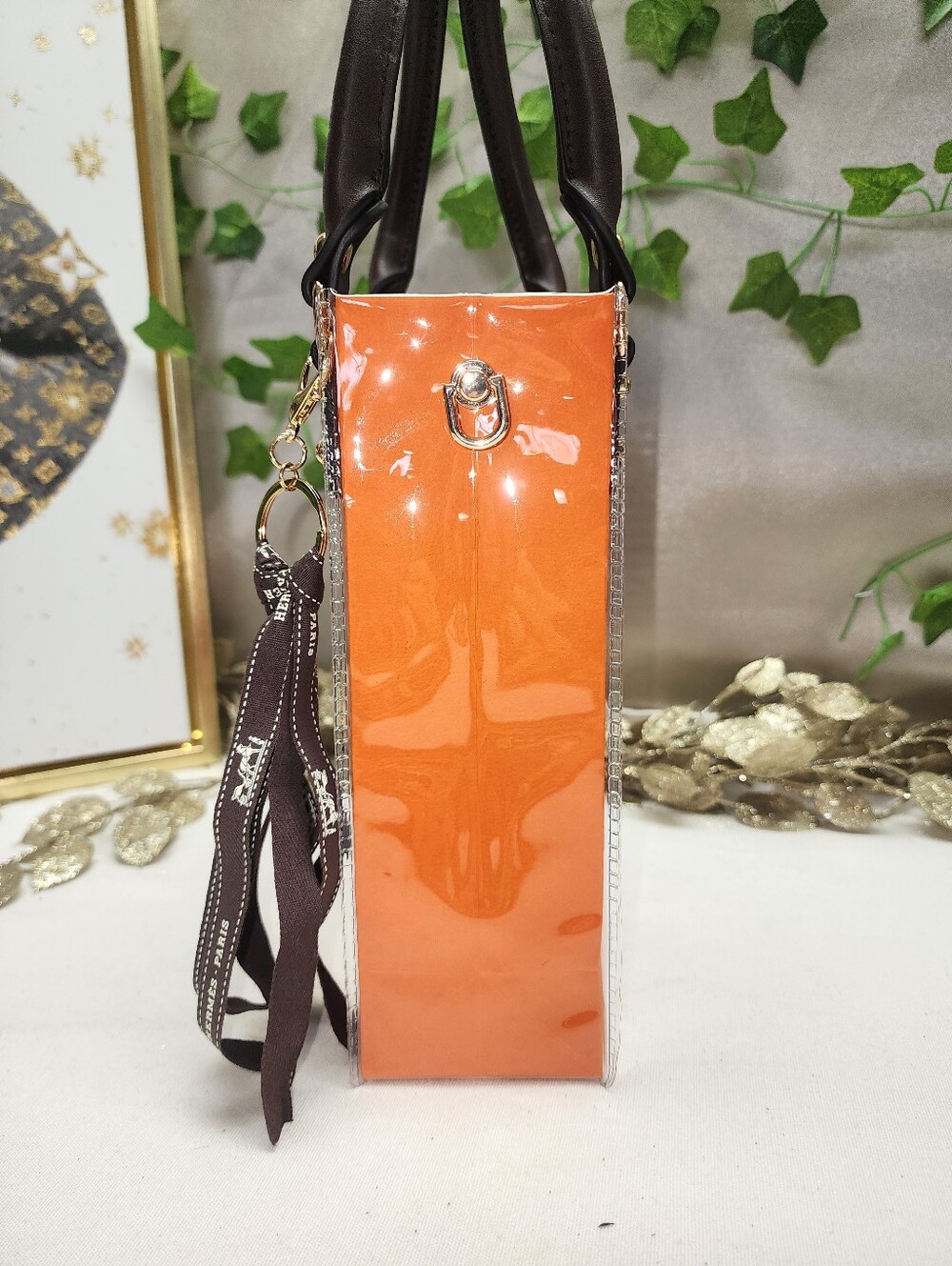 Authentic Hermes Shopping Bag In PVC Tote - Picture 4 of 7